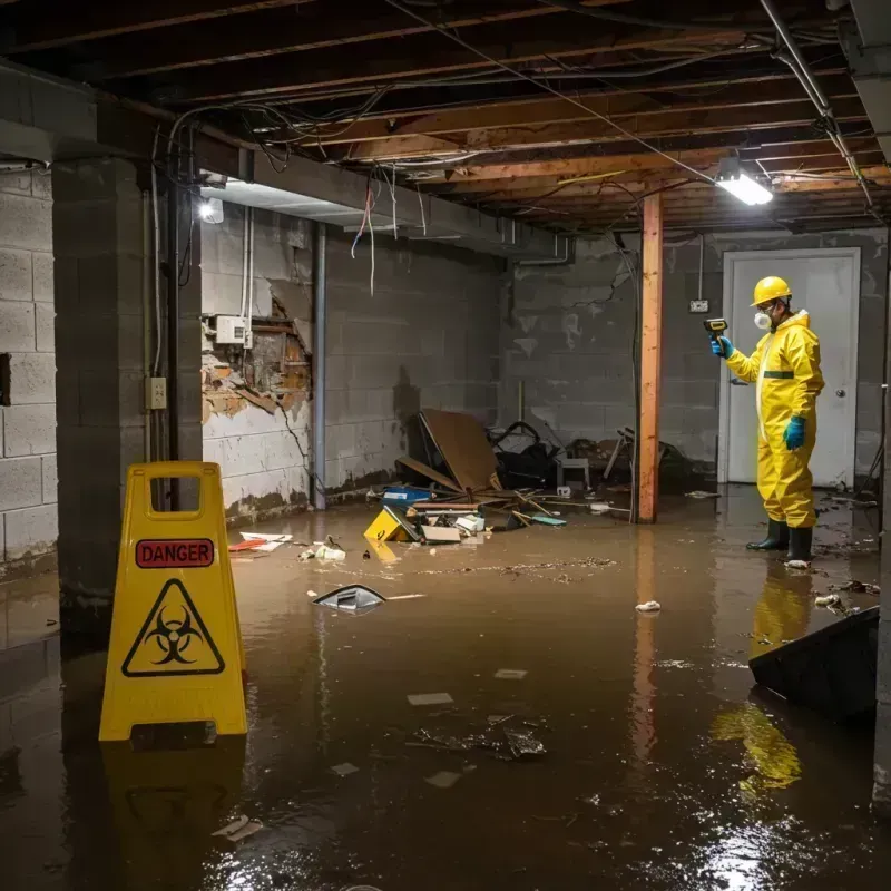 Flooded Basement Electrical Hazard in Iona, FL Property