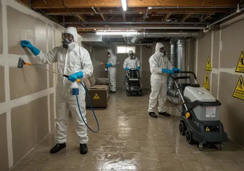 Basement Moisture Removal and Structural Drying process in Iona, FL